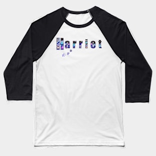 Harriet name with Paw prints personalized Baseball T-Shirt